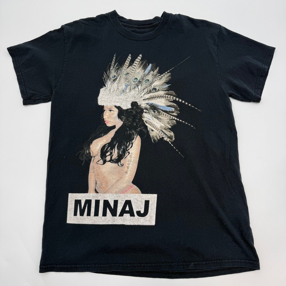 Nicki Minaj Women Medium T-Shirt Black The Pinkprint Tour Concert Graphic Tee